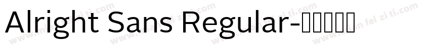 Alright Sans Regular字体转换